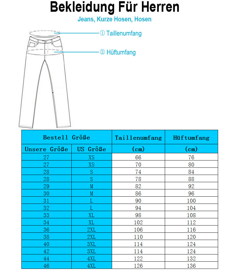 Ichschick Herren Jeans Größe